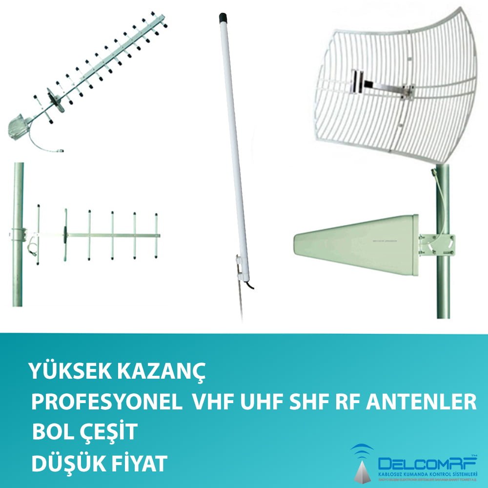 UHF VHF RF Antenler ve Seçenekleri