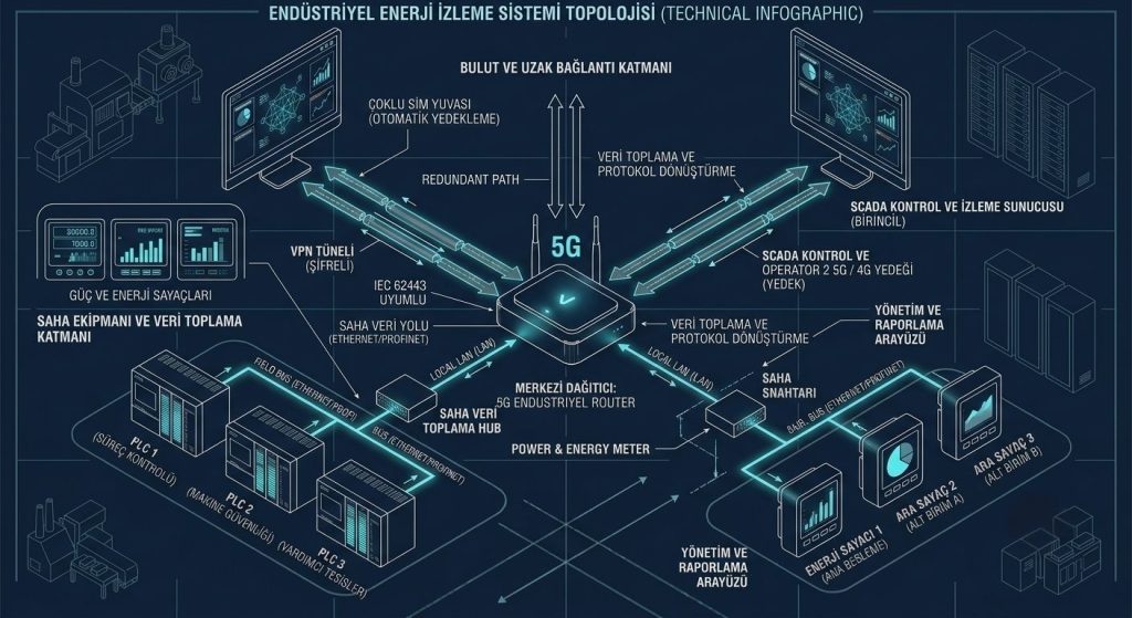 endustriyel scada 5g network topolojisi